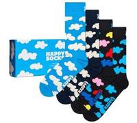 Happy Socks 4er Pack Unisex Socken - Geschenkbox, Classics, gemischte Farben Cloudy 41-46