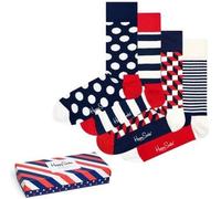 Happy Socks Classic Navy Socken dunkelblau/weiß/rot (4er-Pack) - 41-46
