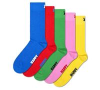 Happy Socks Unisex Socken, 5er Pack - Solid Socks, Baumwollmischung, einfarbig Mehrfarbig 41-46