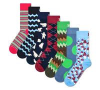 Happy Socks 7er Pack Unisex Socken - Geschenkbox, gemischte Farben 36-40 Mehrfarbig