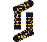 Happy Socks Tagessocke Crew Banane schwarz - 1 Paar, Größe 41-46