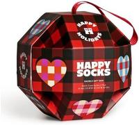 Happy Socks Socken halbes Bein 41-46 Bauble Geschenk Box 1 P000331, rot