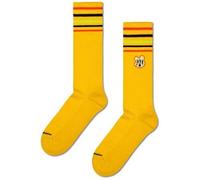 Happy Socks Bear With Me Crew Sock Gelb gemustert Modal Gr 36/40