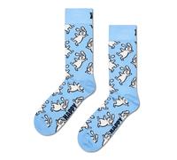 Happy Socks BUNNY SOCK Frohe Ostern Hasen Socke blau (DE/NL/SE/PL, Numerisch, 36, 40, Regular, Regular, blau)