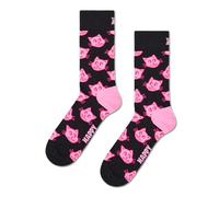 Happy Socks Cat Baumwolle Socken Damen Herren Schwarz 36-40