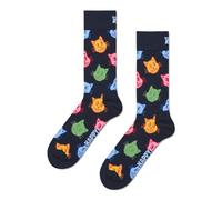 Happy Socks Cat Sock Katzen (DE/NL/SE/PL, Numerisch, 41, 46, Regular, Regular, Mehrfarbig)