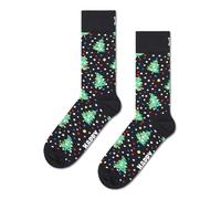 Happy Socks Tagessocke Crew Christmas Night (Weihnachtsnacht) schwarz - 1 Paar, Größe 41-46