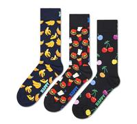 Happy Socks Unisex Socken, 3er Pack - Classic, Muster, Baumwollmischung, gemischte Farben Banana 41-46