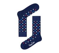Happy Socks Dot Sock, farbenfrohe und verspielte, Socken für Männer und Frauen, Blau-Rot-Weiß (36-40)