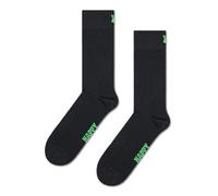 Happy Socks Einfarbige Crew-Socken-Kollektion - Hergestellt aus nachhaltiger Bio-Baumwolle - Schwarz 1er-Pack Größe 36-40