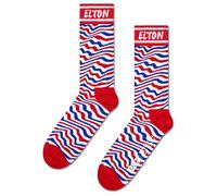 Happy Socks Tagessocke Crew Elton John Striped rot - 1 Paar, Größe 36-40