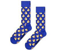 Happy Socks Unisex Badeente Socken, Blau, Gelb, Schwarz, Orange, M/L