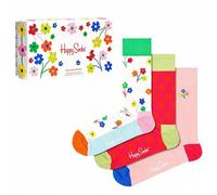 Happy Socks farbenfrohe und fröhliche Socken für Männer und Frauen 3-Pack Flower Socks Set Größe 41-46