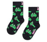 Happy Socks Unisex Kinder Kids Frog Socken, Schwarz, 2-3 Years