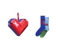 Happy Socks Gamer Love-Player One Crew Socken in Herz-Geschenkbox, 2er-Pack, Größe 36-40
