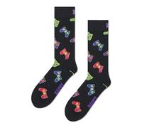 Happy Socks Gaming Controller Sock Schwarz gemustert Baumwolle Gr 36/40