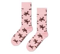 Happy Socks Regular Fit Socken mit Motiv-Stitching Modell 'Gingerbread Man' in Rosa, Größe 36-40