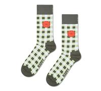 Happy Socks Gingham Orange Baumwolle Socken Damen Herren Grün 41-46
