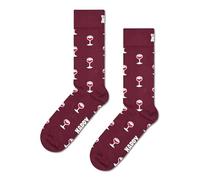 Happy Socks GLASS OF WINE SOCK rot (DE/NL/SE/PL, Numerisch, 36, 40, Regular, Regular, Mehrfarbig)