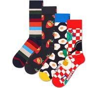 Happy Socks 4er Pack Unisex Socken - Geschenkbox, Classics, gemischte Farben Food 36-40