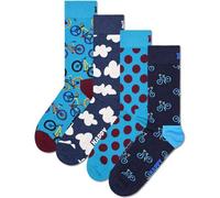 HAPPY SOCKS Happy Socks 4er Pack Unisex Socken - Geschenkbox, Classics, gemischte Farben (HSocks-4er) 41-46 Bike
