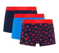 HAPPY SOCKS Happy Socks Herren Boxershorts, 3er Pack - Trunks, Cotton Stretch, uni/gemustert (HSocks-Boxer-3er) XL Kisses