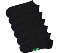 HAPPY SOCKS Happy Socks Unisex Sneaker-Socken, 6er Pack - Solid Socks Low, Baumwollmischung, einfarbig (TB_HSocks-SS-LOW-6P) 36-40 Schwarz