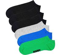HAPPY SOCKS Happy Socks Unisex Sneaker-Socken, 6er Pack - Solid Socks Low, Baumwollmischung, einfarbig (TB_HSocks-SS-LOW-6P) 41-46 Schwarz