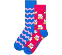 HAPPY SOCKS Happy Socks Unisex Socken, 2er Pack - Geschenkbox, Farbmix (HSocks-2er) 36-40 Bunt