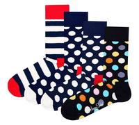 HAPPY SOCKS Happy Socks Unisex Socken, 4er Pack - Classic Crew, Organic Cotton, Farbmix (TB_HSocks-CL-4P) 41-46 Big Dot