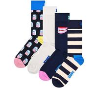 Langsocken HAPPY SOCKS Gr. 36 (40), bunt (weiß, gemustert) Damen Socken (67055007-36) weiß, bunt gemustert