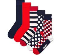 Happy Socks Unisex Socken, 5er Pack - Motivsocken, Kurzsocken, Baumwolle Filled Optic 36-40