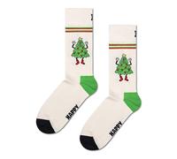 Happy Socks Socken mit Label-Stitching Modell 'Happy Tree' in Offwhite, Größe 36-40
