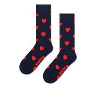 Happy Socks Socken mit Motiv-Print Modell 'Hearts' in Marine, Größe 36/40