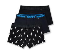 Happy Socks Herren Boxershorts Black and White 3er Pack XL