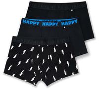 Happy Socks Herren Boxershorts Black and White 3er Pack S