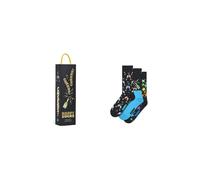 Happy Socks Tagessocke Crew Celebration (Cheers) Geschenkbox schwarz - 3 Paar, Größe 41-46