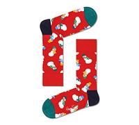 Happy Socks Herren Happy Snowman sok Socken, Rot, 41-46 EU