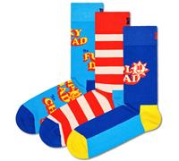 Happy Socks Socken mit Label-Print im 3er-Pack Modell 'Father Of The Year' in Rot, Größe 36-40