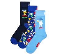 Happy Socks Herren Socken, 3er Pack - Father's Day, Geschenkbox, gemischte Farben 41-46 Mehrfarbig