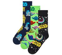 Happy Socks Star Wars Edition Socken - 3er pack Geschenkbox für tolle Fans - mit Yoda und Darth Vader motiv