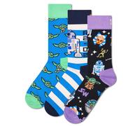 Happy Socks Herren Socken, 3er Pack - STAR WARS, Geschenkbox, Motivsocken Star Wars Gift Set Team Mando 41-46