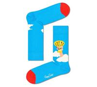 Happy Socks Holy Grail Sock, farbenfrohe und fröhliche, Socken für Männer und Frauen, Blau-Weiß-Rot-Gelb (36-40)