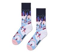 Happy Socks Regular Fit Socken mit Motiv-Stitching Modell 'Ice Skating' in Hellblau, Größe 36-40