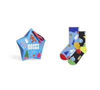 Happy Socks Kids 2-Pack Holiday Gift Set Baumwolle Socken Kinder Hellblau 7-9Y