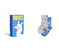 Happy Socks Kids 2-Pack Lama Gift Set Baumwolle Socken Kinder Blau 2-3Y