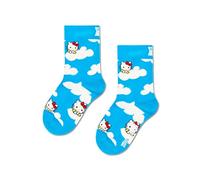 Happy Socks Kids Hello Kitty Cloudy Baumwolle Socken Kinder Türkis Weiß 4-6Y