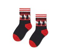 Happy Socks Kids Hello Kitty Friends Baumwolle Socken Kinder Schwarz 2-3Y