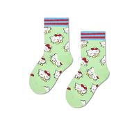 Happy Socks Kids Hello Kitty Smiles Baumwolle Socken Kinder Hellgrün 7-9Y
