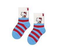 Happy Socks Kids Hello Kitty Stripes Baumwolle Socken Kinder Blau 2-3Y
